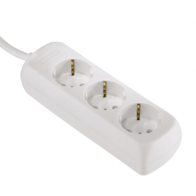 Power Strip x3, White, 3m