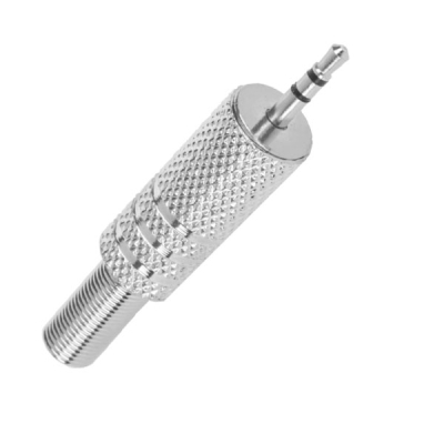 2.5 mm PLUG, male ST, cable type, METAL
