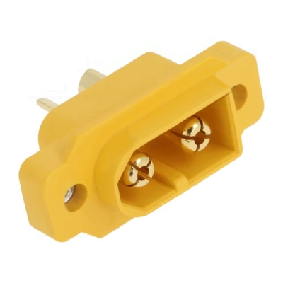DC Power Plug male XT60E1 2P, panel type, 30A/500V