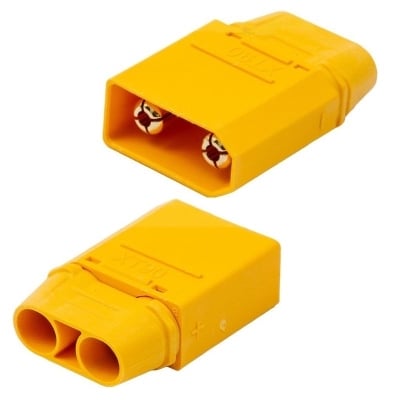 DC Power Plug male XT90H 2P, cable type, 40A/500V