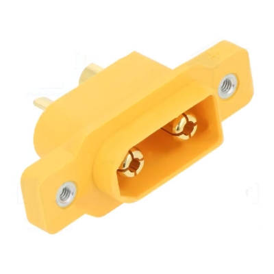 DC Power Plug male XT90NE 2P, panel type, 40A/500V