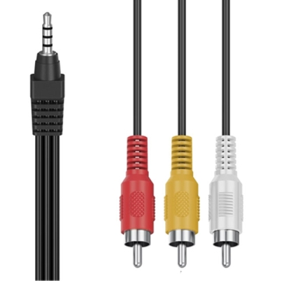 4-pin 3.5mm Jack to 3xRCA Camcorder Audio-Video Cable HAMA 305016, 1.5m