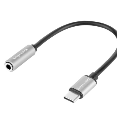 Cable 3.5 mm female 3P, USB C male, Cu, 0.15 m