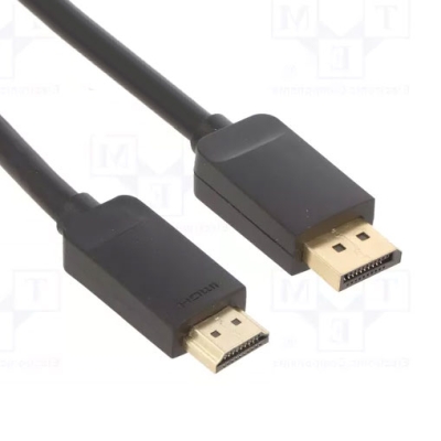 Cable DisplayPort male 1.1a, HDMI 19 male 2.0, 1920x1080p @ 60Hz, 1.5 m