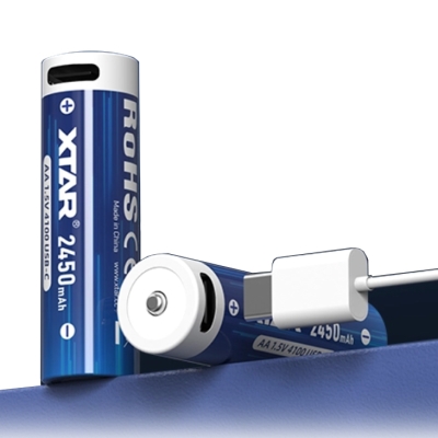 Battery Cell  XTAR AA 1.5V, 2450 mAh, 4100 mWh, Li-ION, USB C