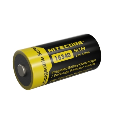 Battery Cell NITECORE CR123A 3.6V, 950 mAh, Li-ION, 16340 NL169