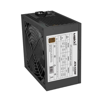 PSU (PC Power Supply Unit) 650W Version 2 Makki ATX-650V2 PFC, Black, 12cm Fan, 80 Plus Bronze