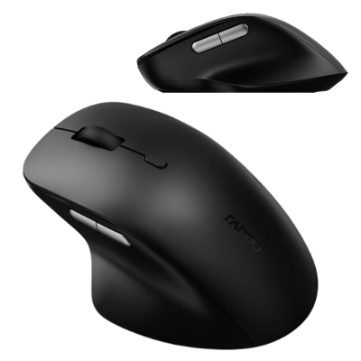 Wireless Mouse RAPOO M50 Plus Silent, Black, 2.4GHz Nano, 12235
