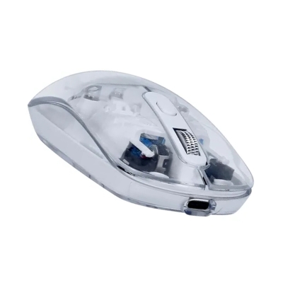 Wireless Mouse Xtrike ME GW-114, GAMING, Bluetooth+2.4GHz Nano, Chargeable, Transparent, 7xLED
