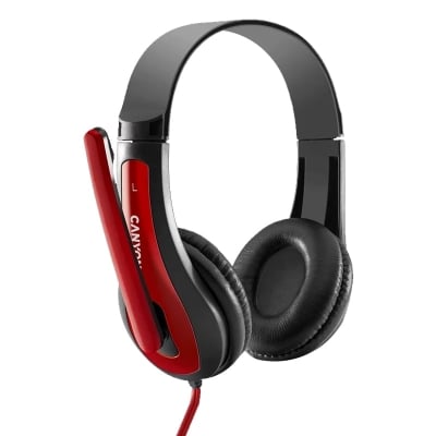 Headset CANYON CNS-CHSC1BR, Black-Red, Mic*