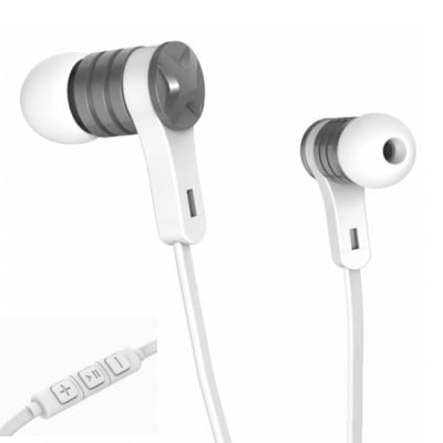 Earphones Hama “INTENSE“ White, MP3+Mic, 184136