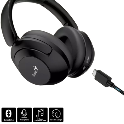 Wireless Headset Genius HS-810BT Black, Bluetooth 5.3