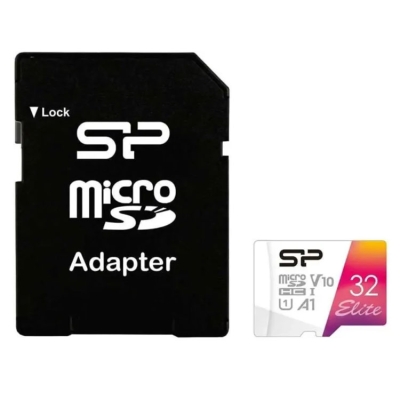 32GB MicroSD-HC SILICON POWER Elite=100MBps, A1 U1 V10 Class10