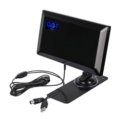 Indoor antenna for DVB-T/T2 digital terrestrial television, FM, 33dB