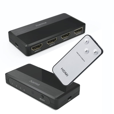3 Port HDMI Switch HAMA “Automatic“, Remote, Full HD, 121760