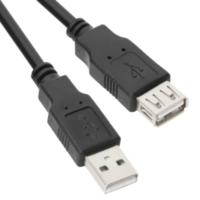 USB 2.0 Cable A M/F  3m Black