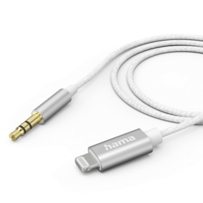 iPhone (Lightning Plug)-3.5mm Audio Jack Cable, 1m., HAMA 201522