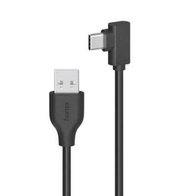 Cable USB 2.0 Type-C at 90 degrees - A M-M HAMA, 0.75m, 3A, 200646