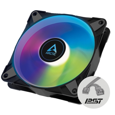 Fan ARCTIC 120x120x25, FDB, 0dB, P12 PWM PST A-RGB