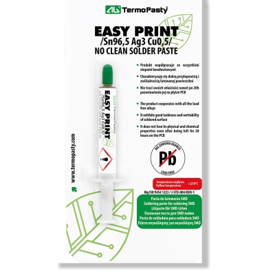 Solder Paste SMD, cartridge EASY PRINT Sn96.5Ag3Cu0.5 (6g)