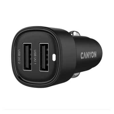 Car 2xUSB-A Charger CANYON 24W, CNE-CCABR2AA