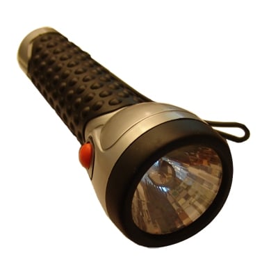 Torch Light, rubber handle, (2xD)