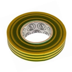 Electrical Insulation Tape PLYMOUTH (0.13x19 mm), 20 m, YELLOW-GREEN