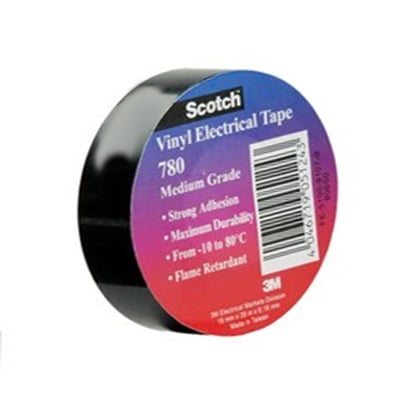 Electrical Insulation Tape SCOTCH 780 (0.18х19 mm), 20 m, BLACK