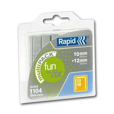 Flat Staples RAPID 13/10+12 “Fun to Fix“, 1104 pcs
