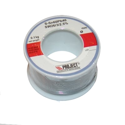 Solder Wire 0.5 mm (100g), Sn60/Pb40, 1 flux core