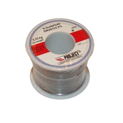 Solder Wire 0.8 mm (250g), Sn60/Pb40, 5 flux core