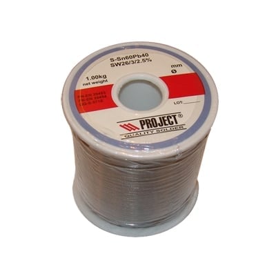 Solder Wire 1.0 mm (1kg), Sn60/Pb40, 5 flux core