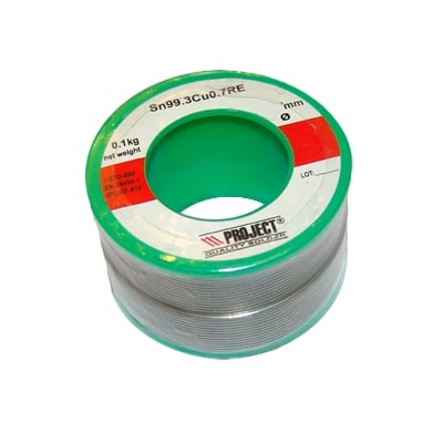 Solder Wire 0.8 mm (100g), Sn99.3/Cu0.7, 5 flux core