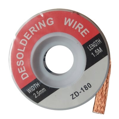 Desoldering Braid (2.5 mm), 1.5 m