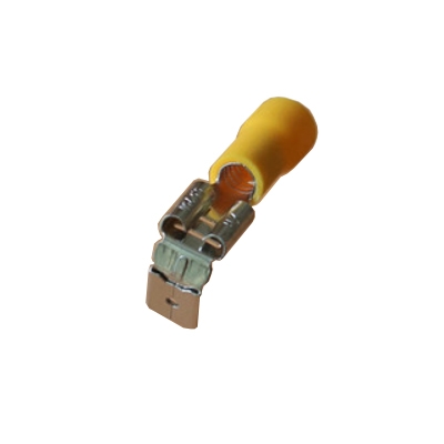 Quick Disconnect, female, 6.3x0.8 mm (PBDD5-250), angled, YELLOW