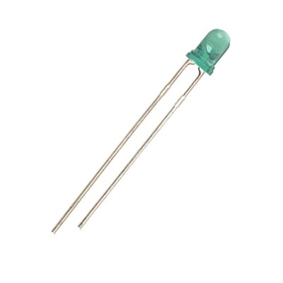 LED 3 mm MUB-30632(A), GaP 565nm 200mcd, SUPER GREEN transparent