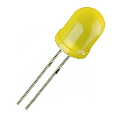 LED 10 mm MLL-100531, GaAsP/GaP 585nm 30mcd, YELLOW diffused