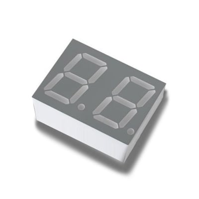 Double LED Digit Display LG5621AG, 14.2 mm, common cathode, GREEN