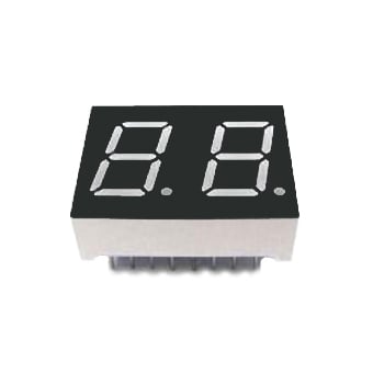 Double LED Digit Display ELD-432Y, 9.9 mm, common cathode, ORANGE