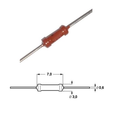 Resistor Metal Film 0.25W, 9.1 Kohm MLT