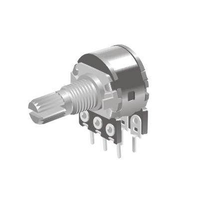 Rotary Potentiometer OD:16mm/M7mm, 2x50 Kohm, PCB