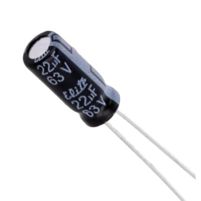 Capacitor 22uF/63V, 105C, PF (5x11 mm)