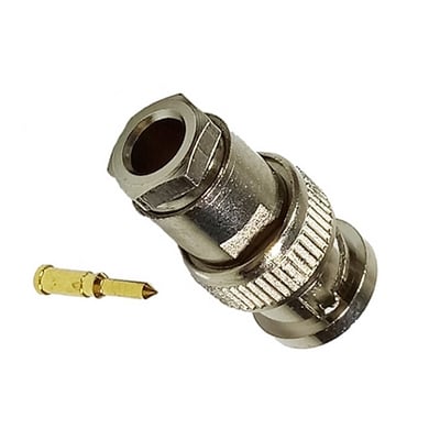 BNC male, cable type, METAL (RG-6U)