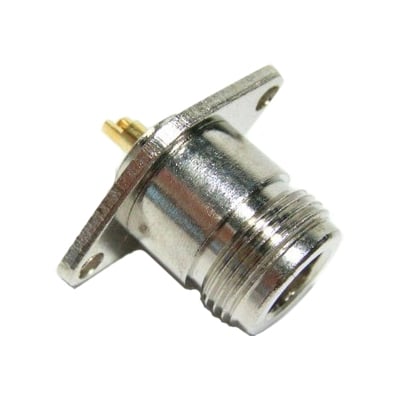 N female, panel type, 4 screw mode