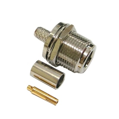 N female, panel type (RG-58), crimp mode