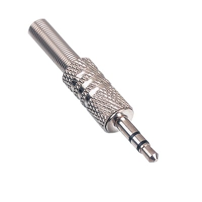 3.5 mm PLUG, male ST, cable type, METAL