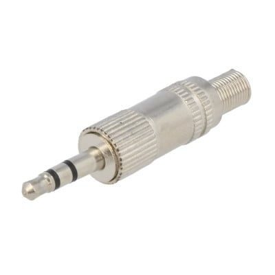 3.5 mm PLUG, male ST, cable type, METAL
