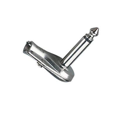 6.3 mm PLUG, male МО, cable type, METAL, angled