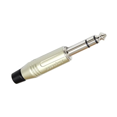 6.3 mm PLUG, male ST, cable type, ACPS-GN-AU
