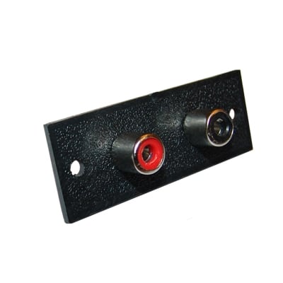 RCA female 1x2P, panel type, PVC